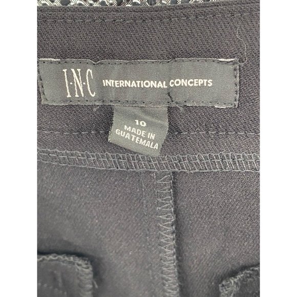 INC International Concept Womens Size 10 Black Wide‎ Leg Pants Zipper NWT Career - Picture 8 of 9